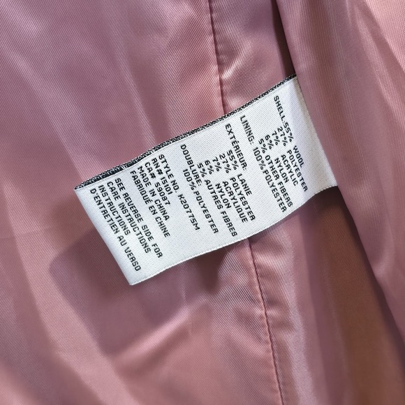 Kate Spade New York Women's Black Wool Blend Faux Fur Collar Coat Size Large NWT - Picture 9 of 16